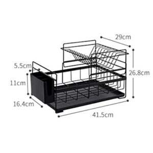 STRAW Kitchen Puts the Dish Rack Drain Rack, the Household Double Dish Rack Storage Box Dries the Bowl Storage Basket