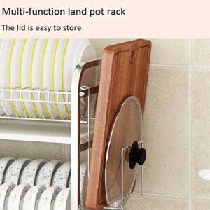 STRAW Stainless Kitchen Storage Rack, Dish Drying Rack Chrome Dish Drainer Rack Steel Dish Rack with Drain Board and Cutlery