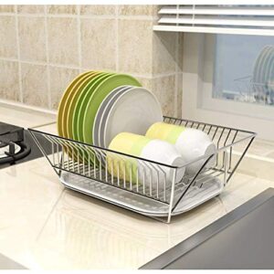 STRAW Single-layer Drain Bowl Rack,Rack Set Dish Drainer Drain Board and Utensil Holder Simple Easy to Use