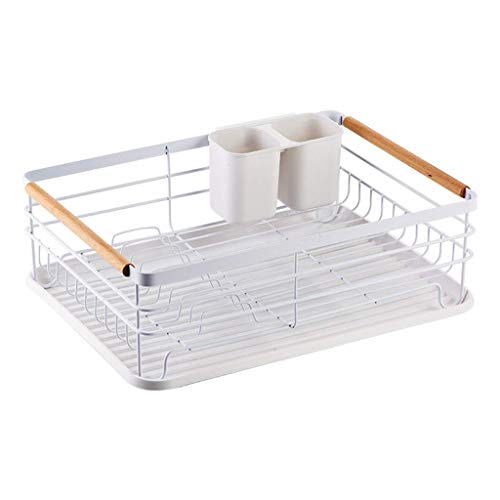 STRAW Dish Drying Rack with Drain Board, Stainless Steel Dish Drainer Drying Rack with Utensil Holder for Kitchen Counter, Dish drain rack