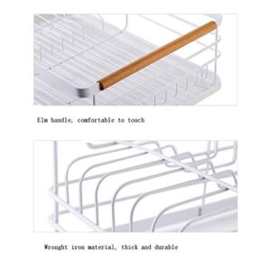 STRAW Dish Drying Rack with Drain Board, Stainless Steel Dish Drainer Drying Rack with Utensil Holder for Kitchen Counter, Dish drain rack