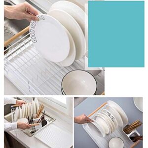 STRAW Dish Drying Rack with Drain Board, Stainless Steel Dish Drainer Drying Rack with Utensil Holder for Kitchen Counter, Dish drain rack