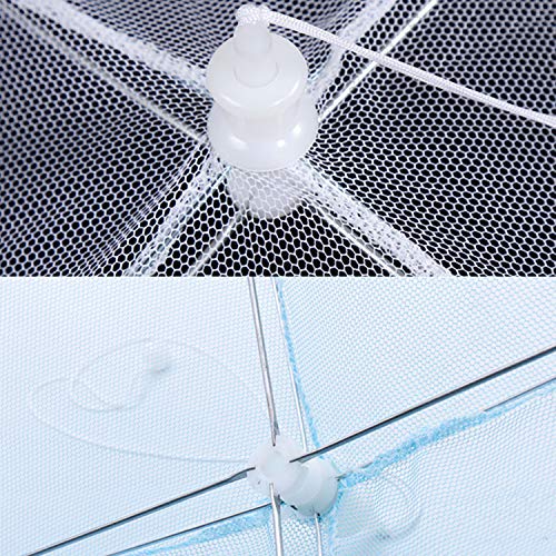 17 inches - Mesh Food Cover Tent Umbrella, Jsdoin 6 Pack Food Domes, Food Covers Mesh Pop Up Nets for Outdoors, Screen Tents, Parties Picnics, BBQs, Reusable and Collapsible (White)…