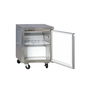 PEAK COLD Commercial Under Counter Stainless Steel Freezer; 27" W