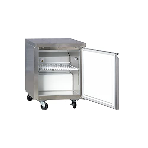 PEAK COLD Commercial Under Counter Stainless Steel Freezer; 27" W