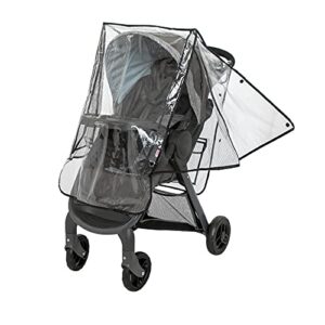 nuby deluxe stroller weather shield, clear plastic cover with storage pocket & vented sides