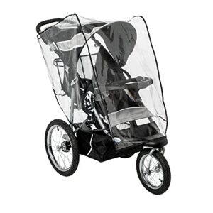 nuby travel system weather shield, clear plastic stroller cover with storage pocket & vented sides