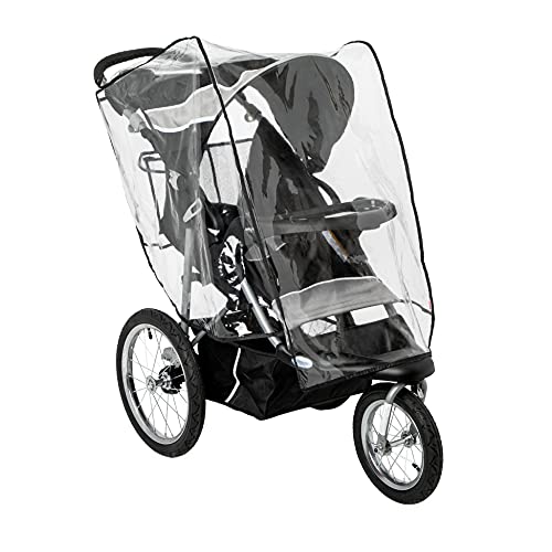 Nuby Travel System Weather Shield, Clear Plastic Stroller Cover with Storage Pocket & Vented Sides