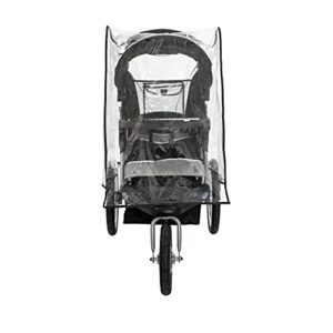 Nuby Travel System Weather Shield, Clear Plastic Stroller Cover with Storage Pocket & Vented Sides