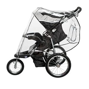 Nuby Travel System Weather Shield, Clear Plastic Stroller Cover with Storage Pocket & Vented Sides