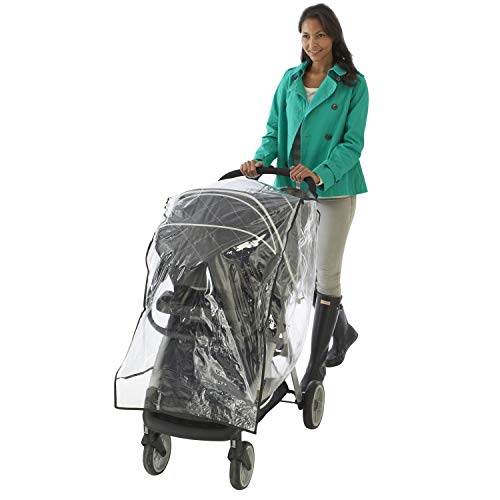 Nuby Travel System Weather Shield, Clear Plastic Stroller Cover with Storage Pocket & Vented Sides