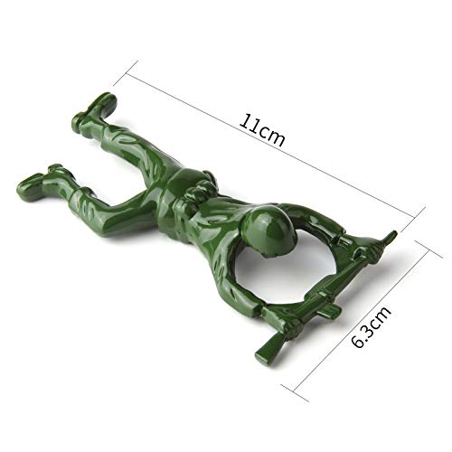 Creative 3D Army Man Bottle Opener,Unique Easy Opening Bottle Opener for Beer and beverage （Green ）