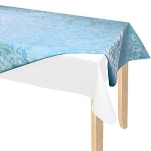 sofinni table pads cover fitted pad size padding under tablecloth tabletop scratch dent flannel back protector felt back vinyl cut to fit, size 54" x 90"