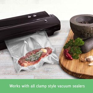 Nutri-Lock Vacuum Sealer Bags. 11x50 and 8x50 Rolls with 100x Quart 8x12 Inch Pre-sealed Bags. Commercial Grade Food Saver Bags. Works with FoodSaver.