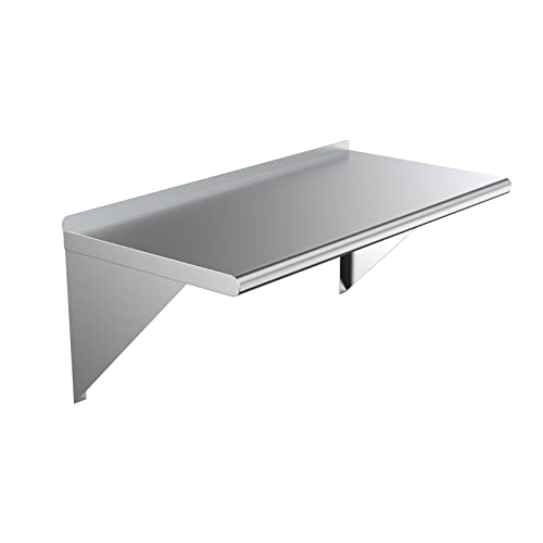 AmGood 24" X 36" Stainless Steel Wall Shelf | Metal Shelving | Garage, Laundry, Storage, Utility Room | Restaurant, Commercial Kitchen | NSF