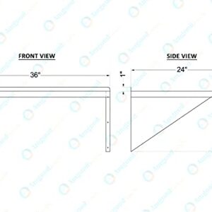 AmGood 24" X 36" Stainless Steel Wall Shelf | Metal Shelving | Garage, Laundry, Storage, Utility Room | Restaurant, Commercial Kitchen | NSF