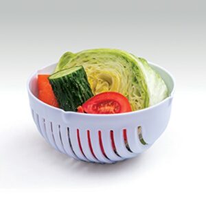 Innovative Living Salad Cutter Bowl, Upgraded Easy Salad Maker, Fast Fruit Vegetable Chopper for Fresh Veggies