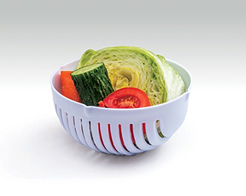 Innovative Living Salad Cutter Bowl, Upgraded Easy Salad Maker, Fast Fruit Vegetable Chopper for Fresh Veggies