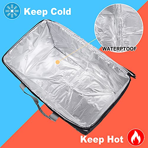 Himal Outdoors Insulated Food Delivery Bag, Pizza Delivery Bag | Premium Insulated Grocery Bag for HOT/COLD Food Delivery,Professional Catering transportation,23Wx15Hx14D inches.