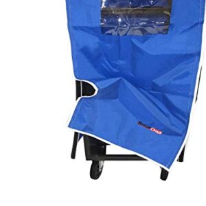 SHOPCraft Heavy Duty Bakery Single Rack Cover, Reusable Commercial Standard Rack Cover with Velcro Closure (Blue)