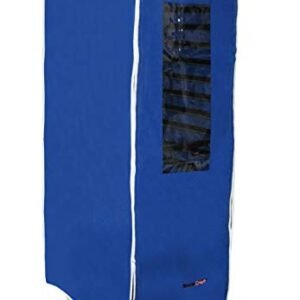 SHOPCraft Heavy Duty Bakery Single Rack Cover, Reusable Commercial Standard Rack Cover with Velcro Closure (Blue)