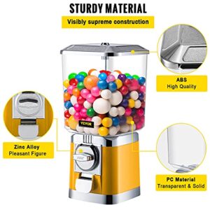 VEVOR, 17 Inch Huge Load Capacity Candy, Mini Vending, Gumball Dispenser Machine for Kids, Perfect for Birthdays, Christmas and Kiddie Parties, Yellow