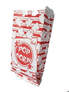 concession essentials popcorn bags-500 popcorn bags, 1 oz. (pack of 500) includes one wooden popcorn scoop.