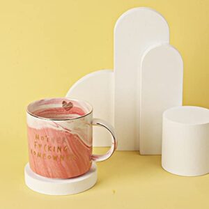 Hendson Housewarming Gifts for Women - First Home House Gifts For New Home Owner - Funny First Time House Warming Gift Ideas - Mother Homeowner - Pink Marble Mug Presents, 11.5oz Coffee Cup