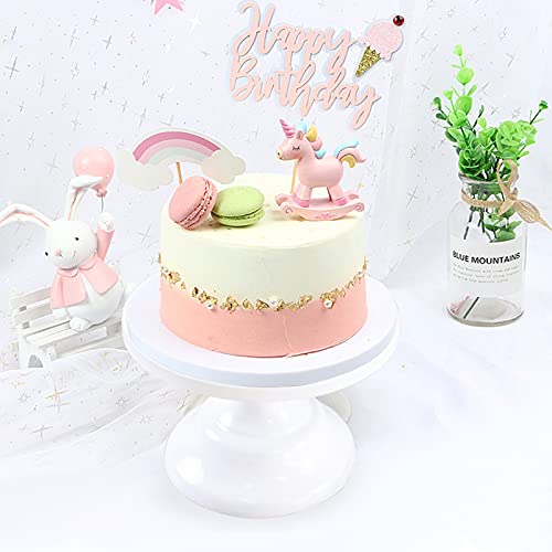 ATRDTO Set of 3 Pieces Cake Stands Iron Cake Holder Dessert Display Plate Serving Tray for Baby Shower Wedding Birthday Party (White)