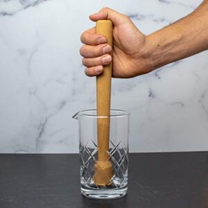 The Art of Craft Wood Cocktail Muddler: 12 inch Hardwood Mojito Drink Muddler Home Bar Tool