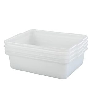 Yubine 4 Pack Small Commercial Bus Tubs, 8 L Utility Bus Tote Box, F