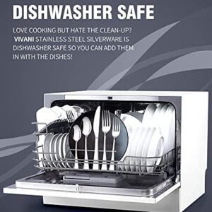 VIVANI 20 Piece Silverware Set Service for 4, Premium Stainless Steel Flatware Set, Superior Dishwasher Safe Cutlery Set, Utensil Sets, Spoons and Forks Set for Home Kitchen (V002)