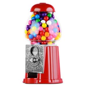 gumball machine - 9 inch gumball vending machine for kids - small gumball bank - metal candy dispenser - home vending machine - vintage gum ball machine - jelly bean dispenser machine - m&m dispenser