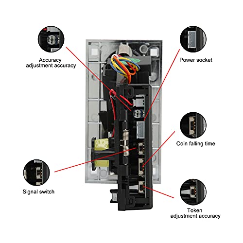 Coins Selector Acceptor for Arcade Video Games, Coin Validator Vending Machine Part and Coin-Operated Collector Panel Support Multi Signal Output