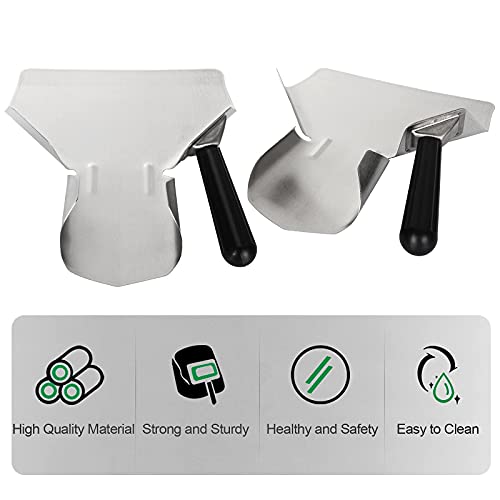 2 Pack Popcorn Scoop Stainless Steel French Fry Scooper Scoop Quick Fill Popcorn for Popcorn Machine, Speed Hand Scoop Commercial Fry Bagger Scooper for French Fries, Snacks, Ice, Dried Nuts