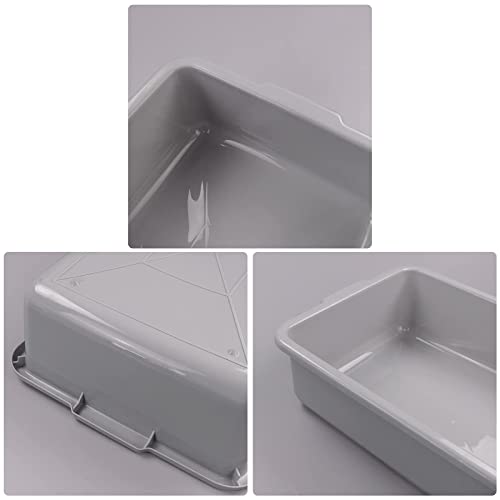 Ramddy 4-Pack Plastic Commercial Bus Tubs, Utility Bus Box/Tote, Gray, 22 Quart