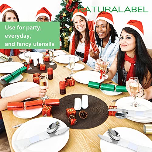 NATURALABEL Napkin Band, Paper Napkin Rings Self Adhesive 500-Count (White)