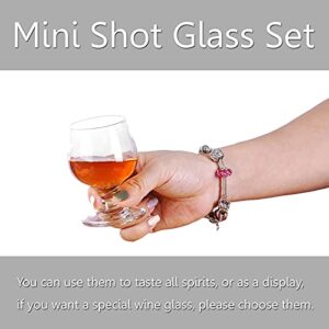 Valeways Shot Glasses, 3.5oz Shot Glass Set of 6/Clear Shot Glasses/Cute Shot Glasses/Perfect for Tasting Brandy/Glass Snifters