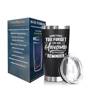 NewEleven Birthday Gifts For Men - Inspirational Gifts For Men, Dad, Husband, Boyfriend - Thank You Gifts, Appreciation Gifts, Graduation Gifts For Men, Nurse, Teacher, Coworker - 20 Oz Tumbler