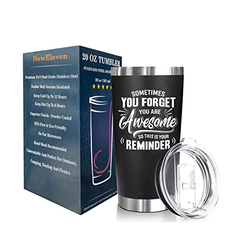 NewEleven Birthday Gifts For Men - Inspirational Gifts For Men, Dad, Husband, Boyfriend - Thank You Gifts, Appreciation Gifts, Graduation Gifts For Men, Nurse, Teacher, Coworker - 20 Oz Tumbler