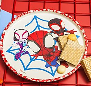 Zak Designs Marvel Spider-Man Dinnerware Set for Kids Includes 8" Plate, 6" Bowl, and 10oz Tumbler, Durable and Sustainable Melamine Bamboo Material (3-Piece Set, Spidey and His Amazing Friends)