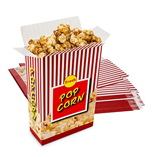 MT Products Small Popcorn Boxes for Party - 1 oz. (Pack of 50) - #2 Popcorn Buckets With Close Top - Great for Movie Theater, Circuses, and Stadium