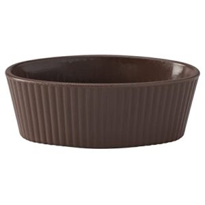 unbreakable heat resistant cocotte small plate, souffle, brown, 3.5 x 2.4 x 1.2 inches (9 x 6 x 3 cm), capacity 2.5 fl oz (75 cc), pack of 5, heat resistant up to 412°f (200°c), microwave and dishwasher safe, commercial use, cafe, restaurant,