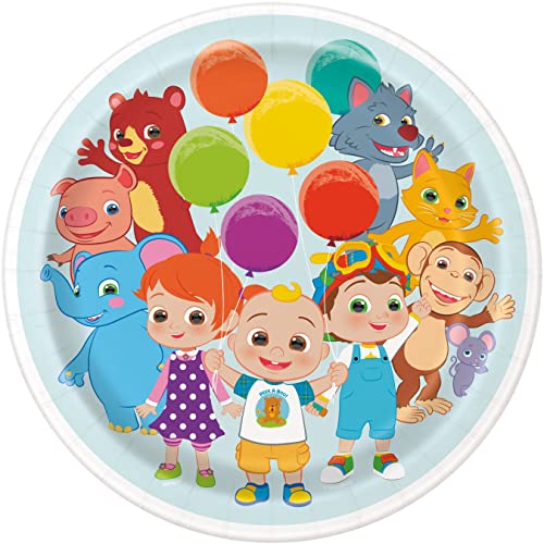 Cocomelon Round Dinner Plates- 9" I Pack of 8