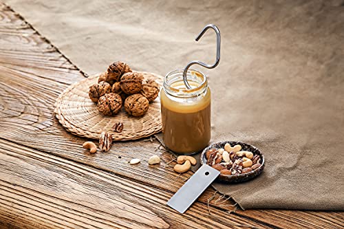 Lervont Natural Peanut Butter Stirrer Fits 12-30 oz Jars | Stainless Steel | for Mixing Various Butter & Jam