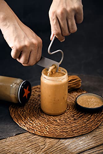 Lervont Natural Peanut Butter Stirrer Fits 12-30 oz Jars | Stainless Steel | for Mixing Various Butter & Jam