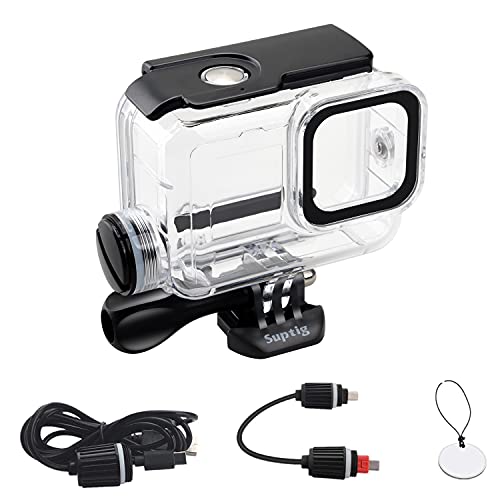 Suptig Waterproof Housing Case Waterproof Case Dive Case Charging Case Compatible for Gopro Hero 11 Hero 10 Hero 9 Black Waterproof 164Ft