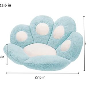 LeCas, Cat Paw Cushion Cute Seat Cushion Lazy Sofa Office Chair Cushion Bear Paw Warm Skin-Friendly Floor Mat Plush Seat Pad for Comfortable and Health (27.6x23.6 in, Black), Heart-shaped Black