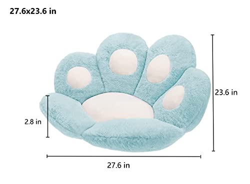 LeCas, Cat Paw Cushion Cute Seat Cushion Lazy Sofa Office Chair Cushion Bear Paw Warm Skin-Friendly Floor Mat Plush Seat Pad for Comfortable and Health (27.6x23.6 in, Black), Heart-shaped Black