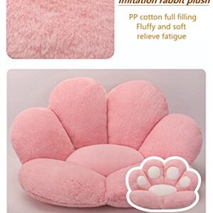 LeCas, Cat Paw Cushion Cute Seat Cushion Lazy Sofa Office Chair Cushion Bear Paw Warm Skin-Friendly Floor Mat Plush Seat Pad for Comfortable and Health (27.6x23.6 in, Black), Heart-shaped Black